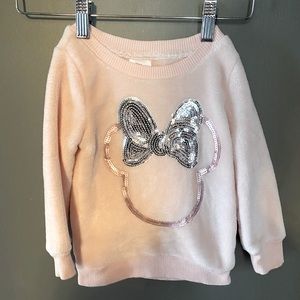 Disney Junior Minnie Mouse fleece sparkle Sweatshirt 3T